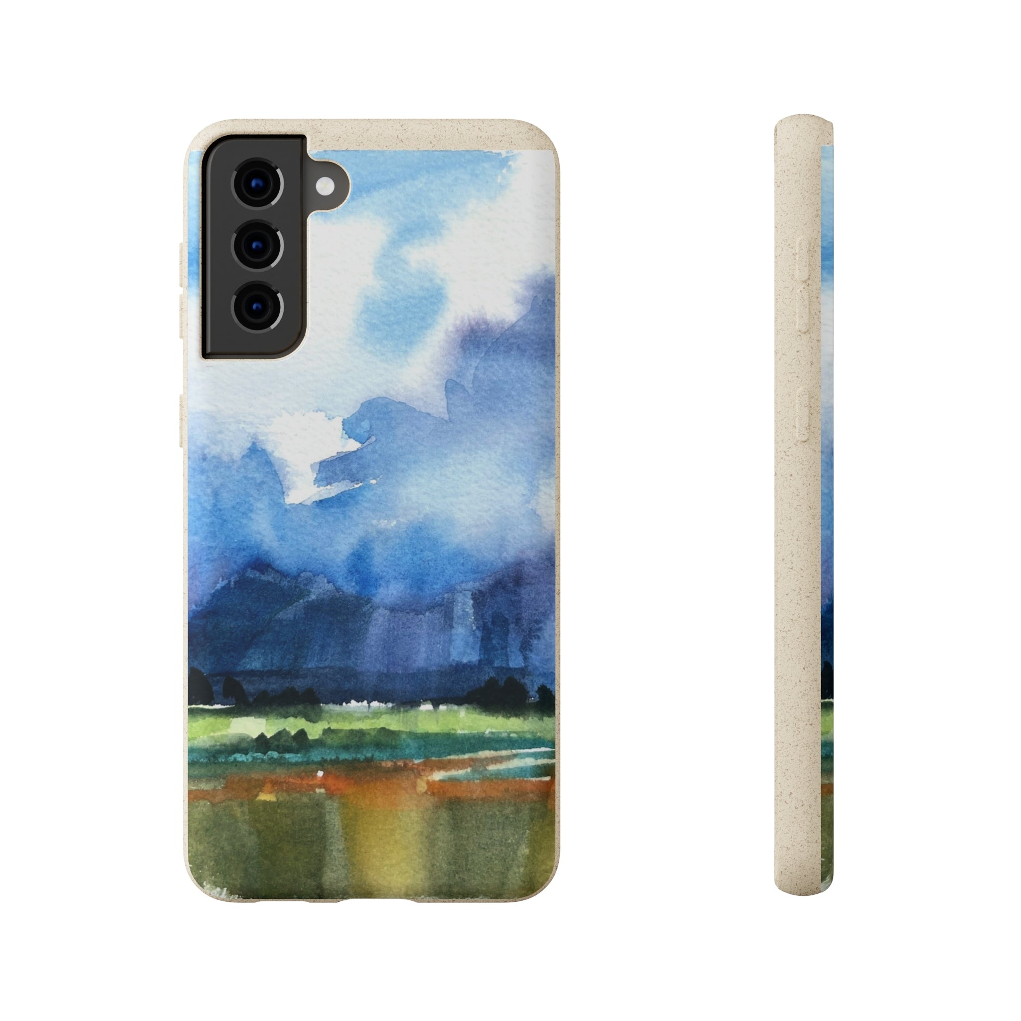 Biodegradable Phone Case with 'Tranquil Mountain View 4' Landscape Original Artwork by Barbara Cleary