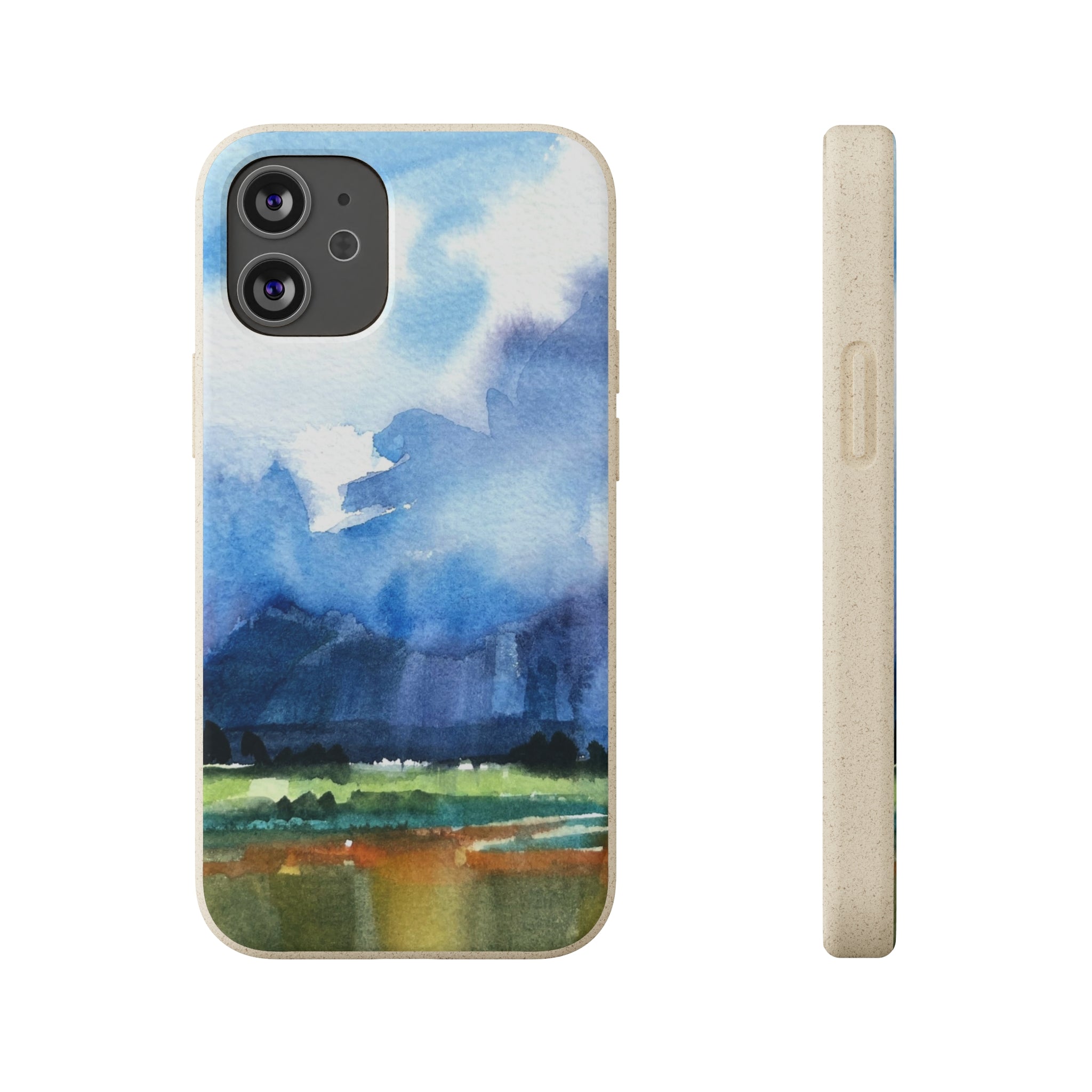 Biodegradable Phone Case with 'Tranquil Mountain View 4' Landscape Original Artwork by Barbara Cleary