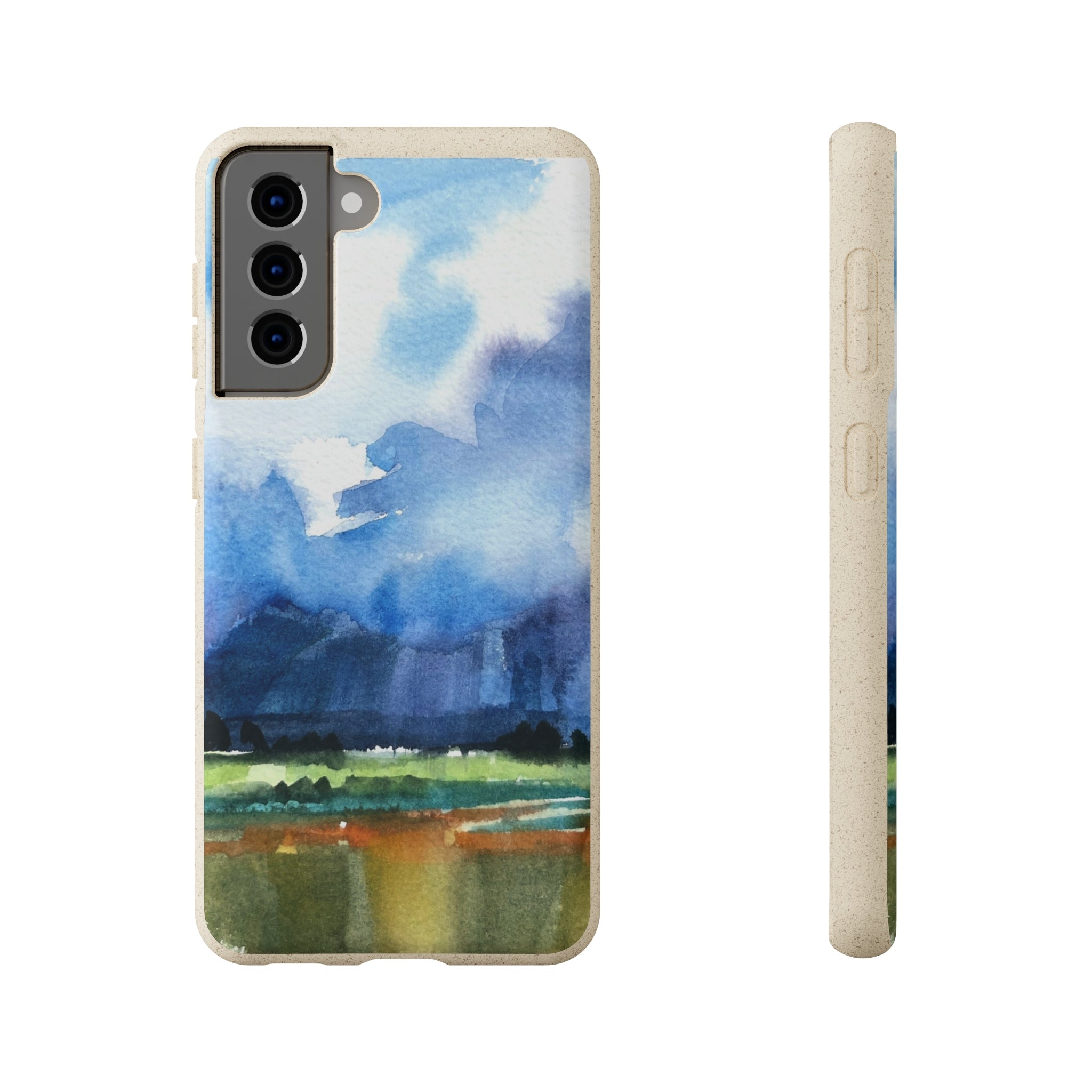 Biodegradable Phone Case with 'Tranquil Mountain View 4' Landscape Original Artwork by Barbara Cleary