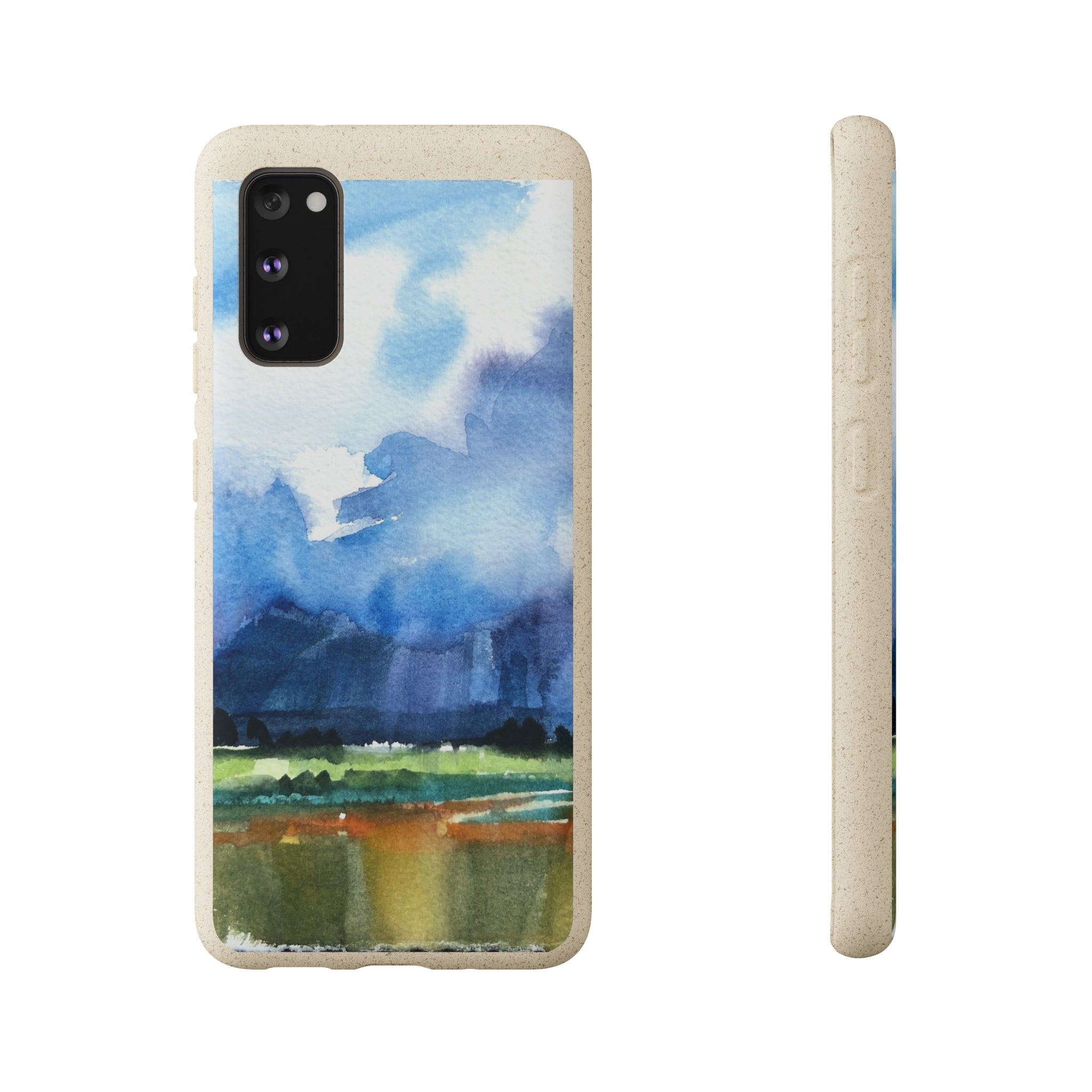 Biodegradable Phone Case with 'Tranquil Mountain View 4' Landscape Original Artwork by Barbara Cleary