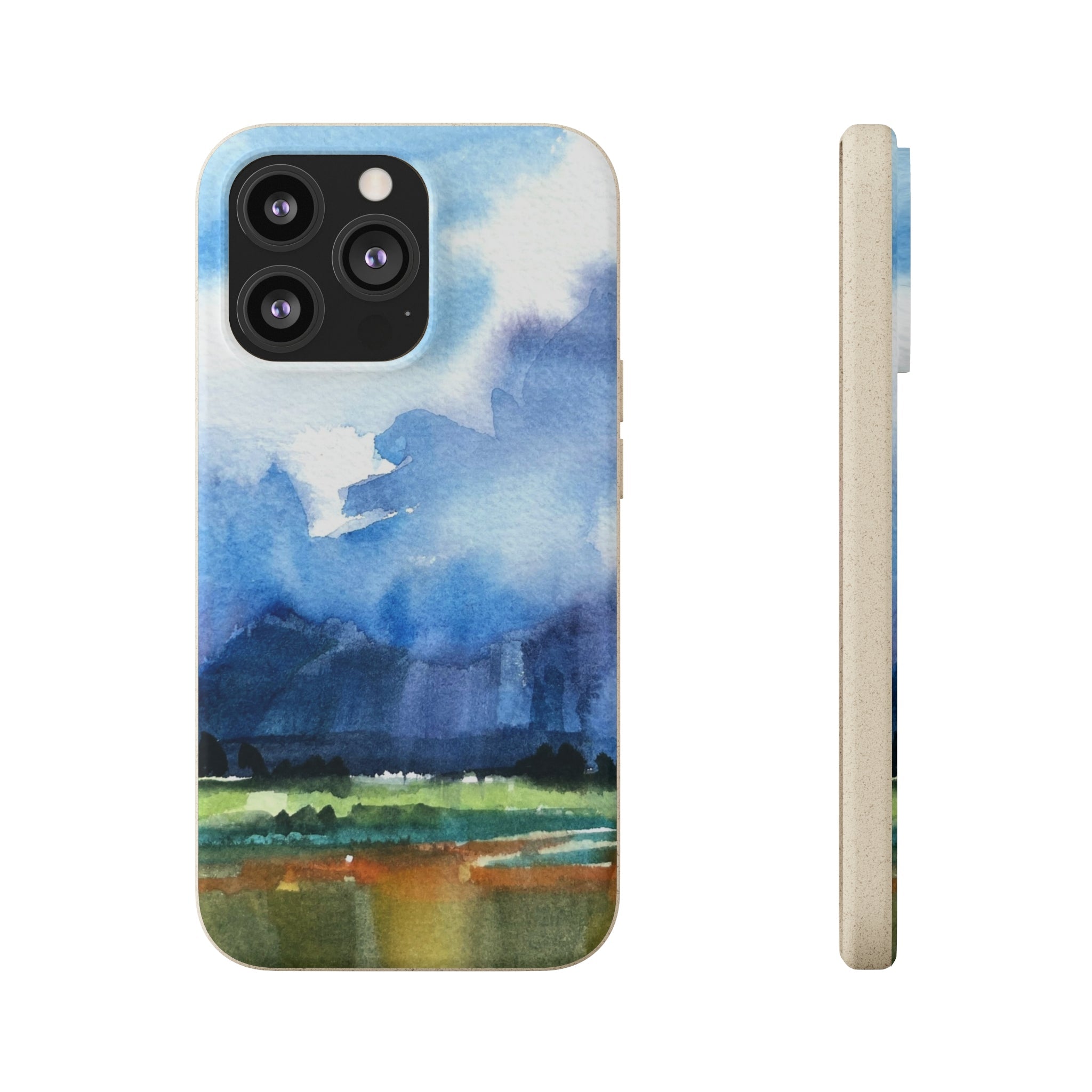 Biodegradable Phone Case with 'Tranquil Mountain View 4' Landscape Original Artwork by Barbara Cleary