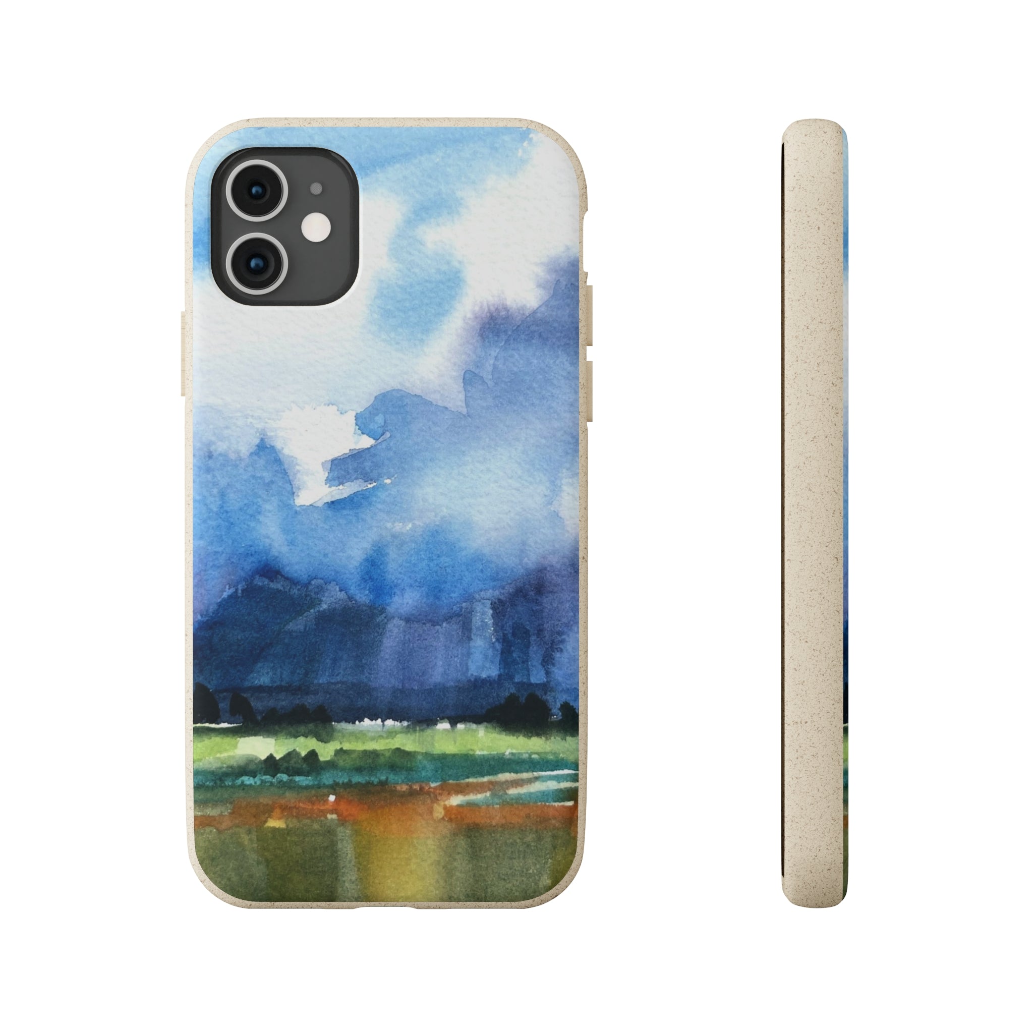 Biodegradable Phone Case with 'Tranquil Mountain View 4' Landscape Original Artwork by Barbara Cleary
