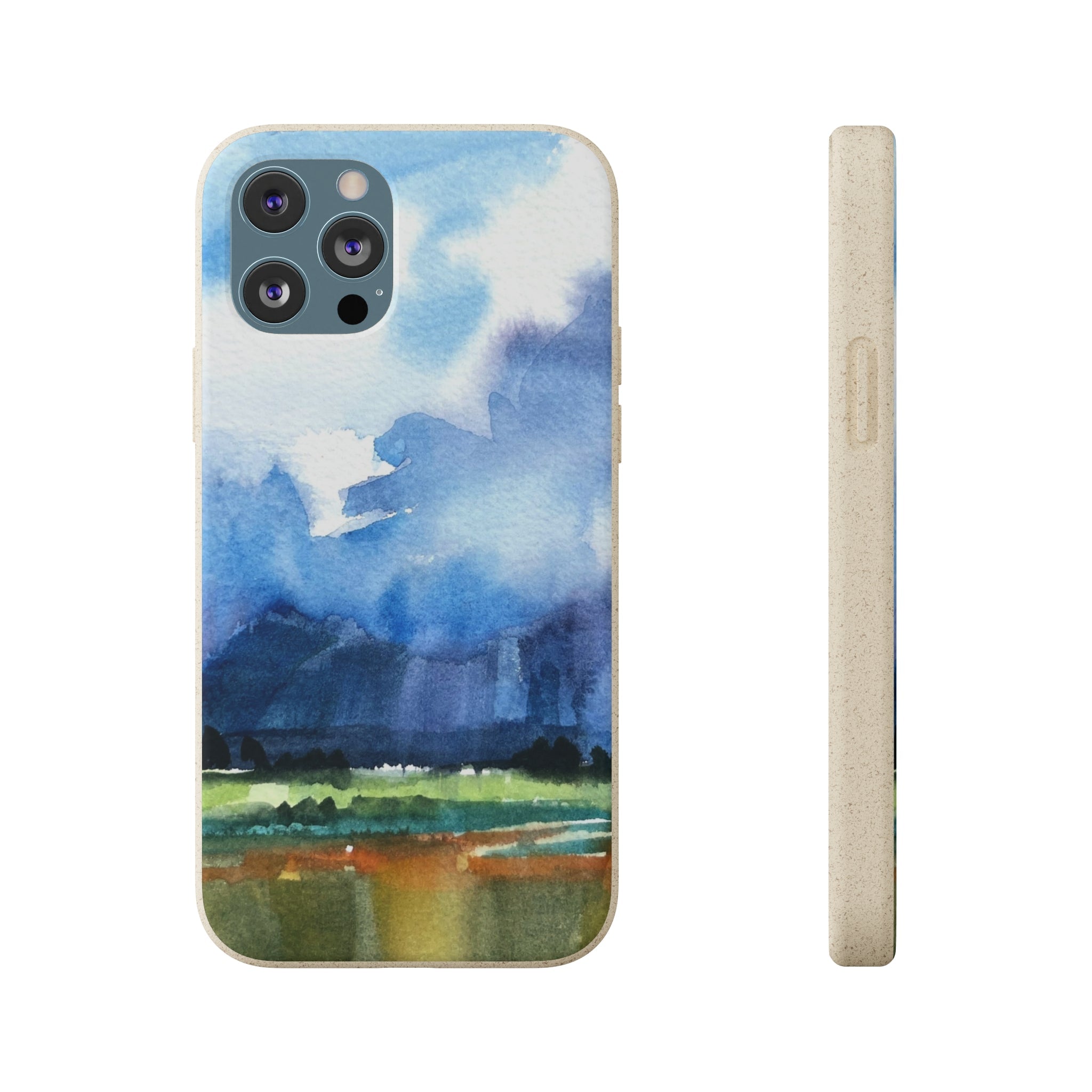 Biodegradable Phone Case with 'Tranquil Mountain View 4' Landscape Original Artwork by Barbara Cleary